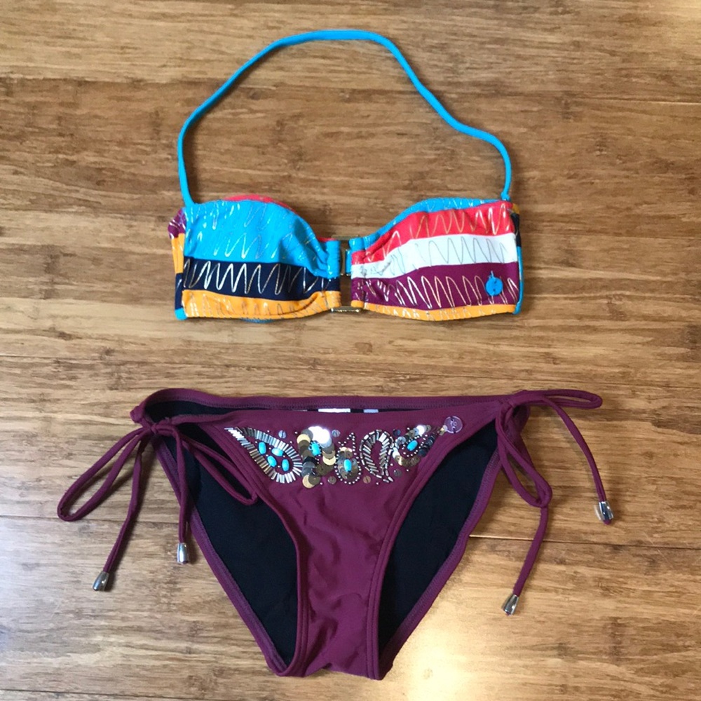 French connection Swimsuit XS top S bottom